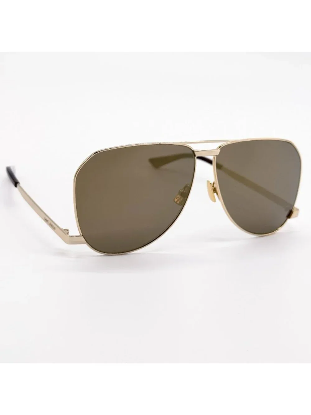 New Saint Laurent Unisex Gold Aviator Sunglasses SL690 DUST 004